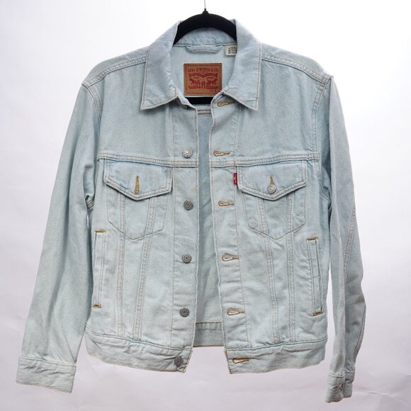 LEVIS NWT WOMENS HOME SWEET HOME EX BOYFRIEND TRUCKER JEAN JACKET SIZE SMALL - Picture 1 of 2